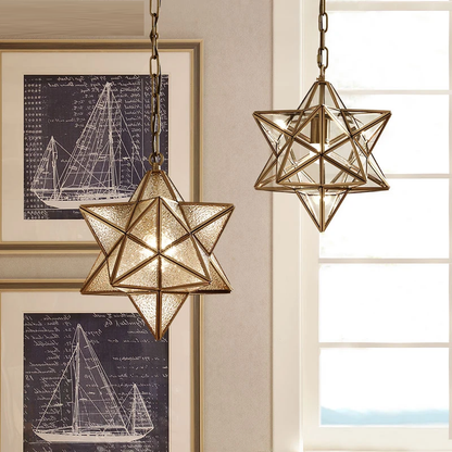 Loft Decor Star Copper Pendant Lights For Dining Room Lustre Salon Modern Lighting Suspension Luminaire Light Fixture Hanglamp