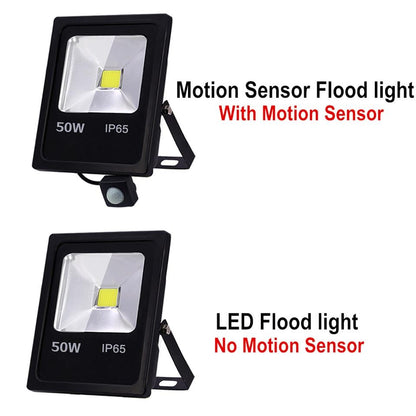 Motion Sensor LED FloodLight 50W 30W 10W Outdoor Lighting Waterproof IP65 Reflector Led Flood Light Spotlight Exterieur