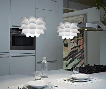 DIY Lily Lotus IQ Puzzle Pendant Lampshade E27 Pendant Light Cafe Restaurant Ceiling Room Decoration LED Hanging Lamp