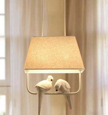 Creative Cloth art bird  LED pendant lights for  children room restaurant kitchen decoration hanging lamp hotle lamp