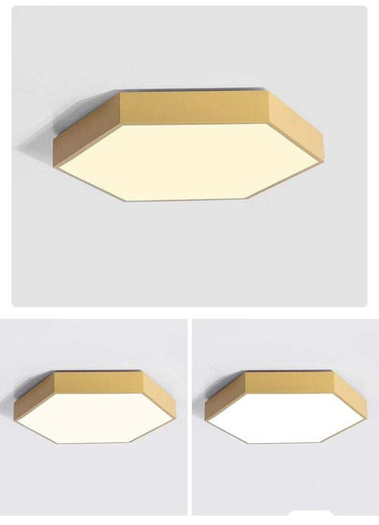 Ultrathin LED modern ceiling light hexagon Iron Acrylic indoor lamp kitchen bed room porch decoration light fixture
