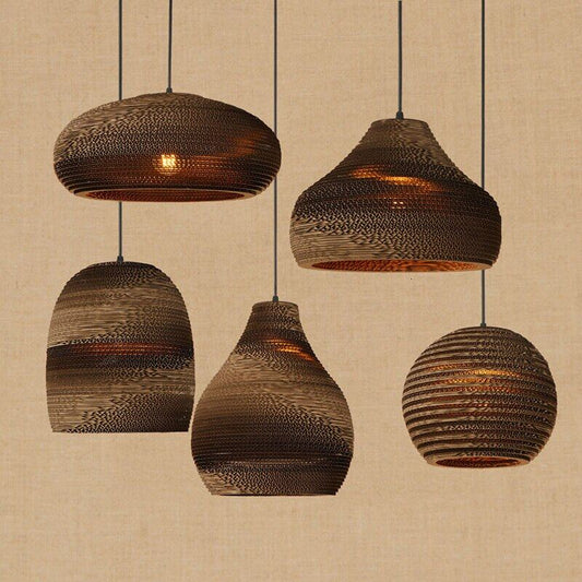 Modern Nordic Pendant Light Hanging E27 LED Origami Paper Shade Pendant Lamp Bar Restaurant Living Room Bedroom Lighting Fixture
