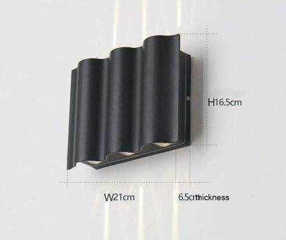 IP65 Waterproof LED Outdoor Lighting Alumunim Wall Lamp Garden Villa Porch Sconce Lightings Black Color 96-260v Sconce Luminaire