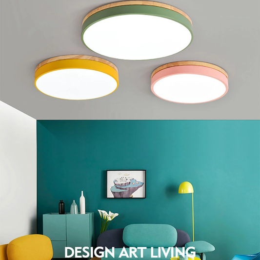 LED Ceiling Lamp Round 5cm Super Thin Surface Mounted Ceiling Light Living Room Bedroom Kitchen Macaroon Ceiling Hotel Lighting