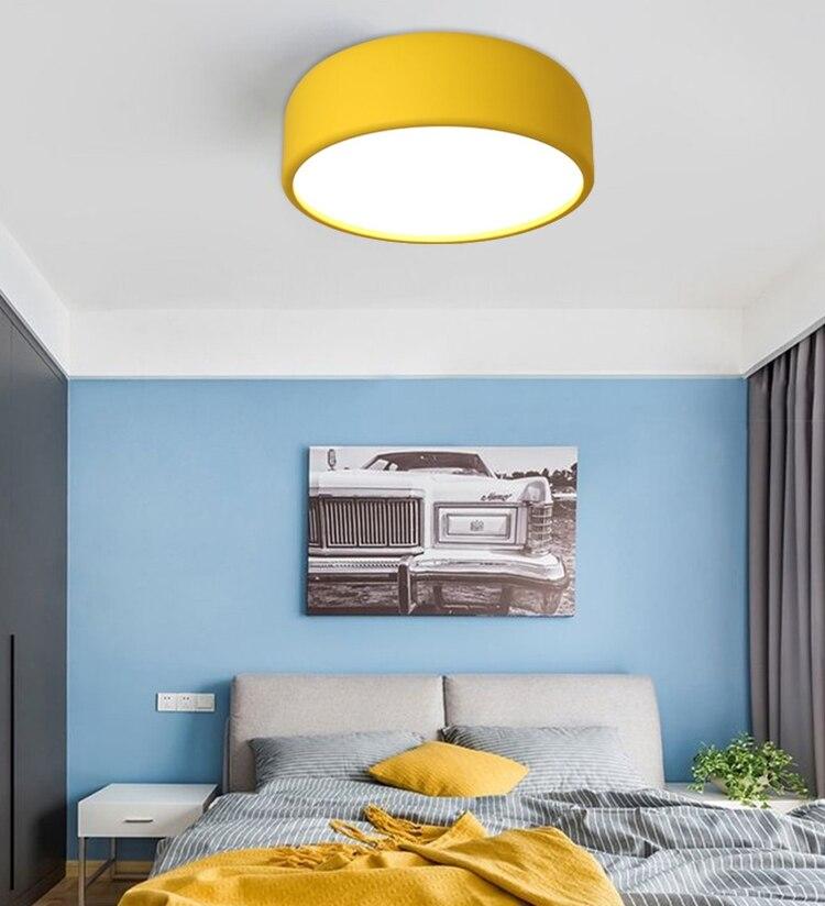LED E27 Round Modern Ceiling Lamp Fixture Nordic Home Office Living Room Bedroom Aluminium Ceiling Lighting