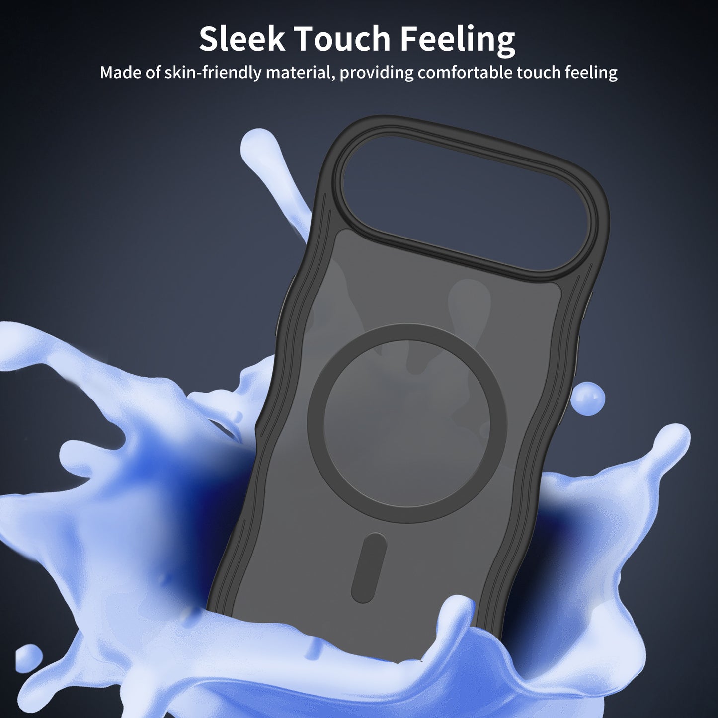 New Luxury Business Translucent Curly Wave Magnetic Case For iPhone 17 Pro Max 17 Air 17Pro Matte Anti-fall shockproof Cover