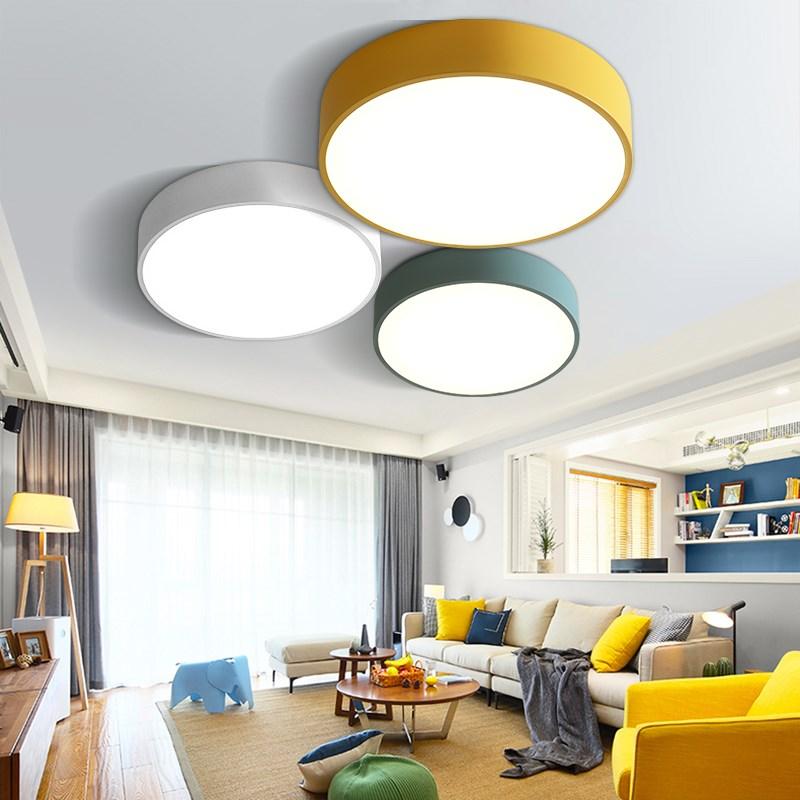 Modern Remote Control Macaron Ultrathin LED Ceiling Light For Living Room Bedroom round corridor Ceiling Lamp