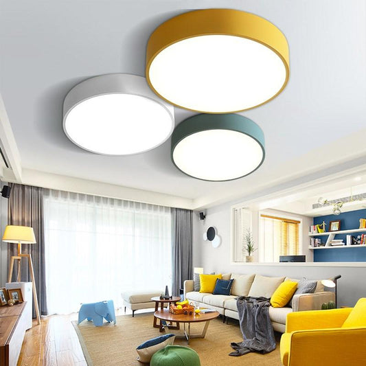 Modern Remote Control Macaron Ultrathin LED Ceiling Light For Living Room Bedroom round corridor Ceiling Lamp