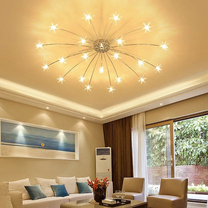 Modern Ice Flower Glass Ceiling light Bedroom Kitchen Children Room Sky Star Ceiling Lamp Designer Lighting Fixtures