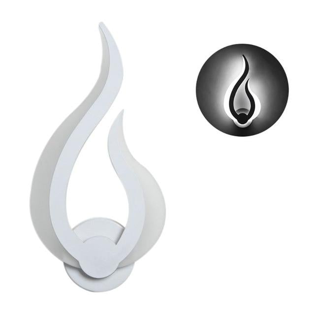 LED Light Modern Wall Lamp Acrylic Sconce 10W Flame Shape Indoor Bathroom Bedroom Living Room Hallway Art Decoration