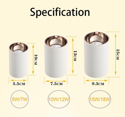 New Arrival Surface Mounted COB Downlight LED 5W 7W 10W 15W Ceiling Downlight Anti-glare illumination