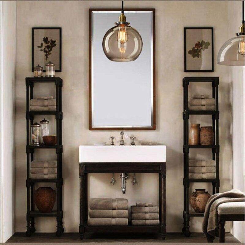 Simple American glass chandelier affordable retro industrial wind cafe bar single head restaurant lighting