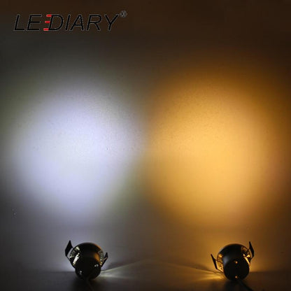 Mini LED Spot Downlights Dimmable Lamp Set Remote Controller Ceiling Recessed 1.5W 27mm Hole Silvery Cabinet Lights