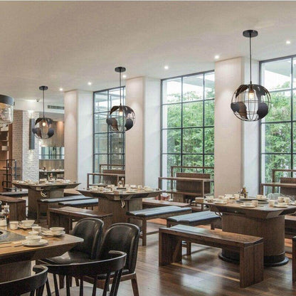 Pendant Light Black/White Creative E27 bulbs Earth Iron Pendant Lamp Edison Bulb for Kitchen Dining Room Restaurant pendant lamp