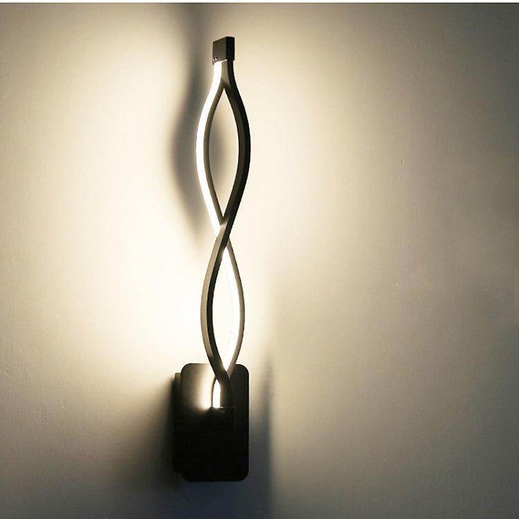 Creative Personality Led Bedroom Bedside Lamp Hotel Aisle Stairs Decorated with Aluminum Note Wall Lights