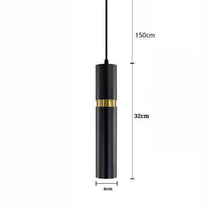 Black /gray Modern LED Pendant Lamp Aluminum Metal spotlight Fixture Living Bedroom Decor Hanging Lighting