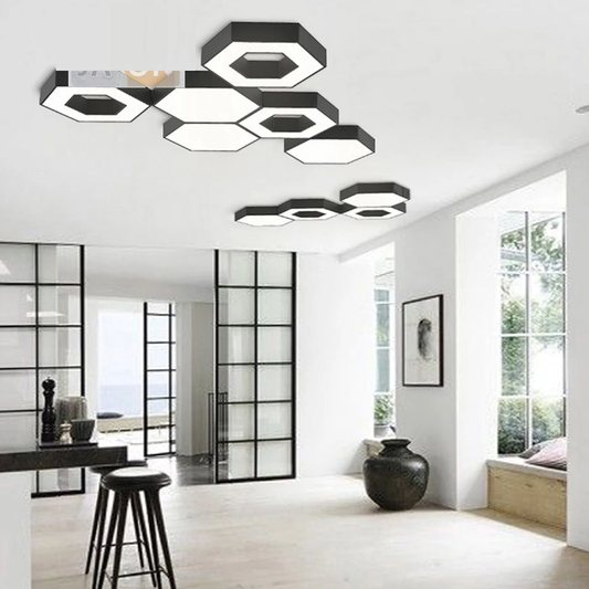 LED Nordic Geometric Iron Acryl DIY Combination LED Lamp.LED Light.Ceiling Lights.LED Ceiling Light.Ceiling Lamp For Foyer Hall