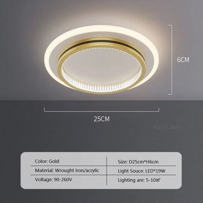 Modern LED Ceiling Light Luxury ceiling Lamp Entrance Hallway Aisle Bedroom Living Room Home Indorr Decor Illumination Luster