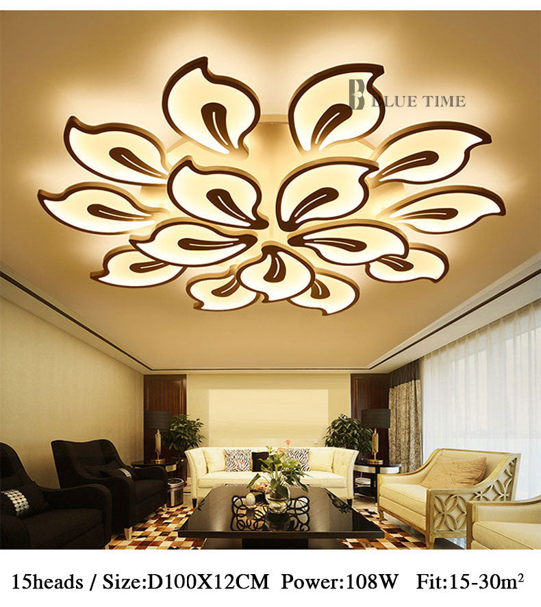 White&Black Finished Modern Led Ceiling Light For Living Room Bedroom Dining Room Lustres Acrylic Led Ceiling Lamp Light Fixture