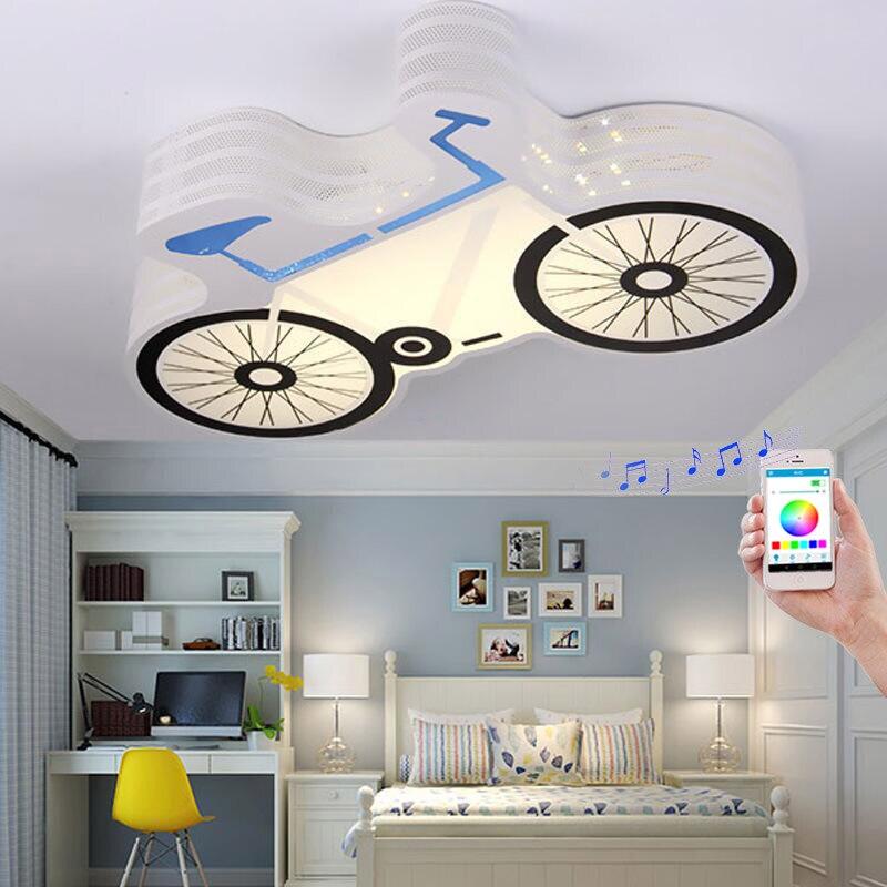 Modern Ceiling Light With Remote Control And Bluetooth Speaker For Kids Room Light