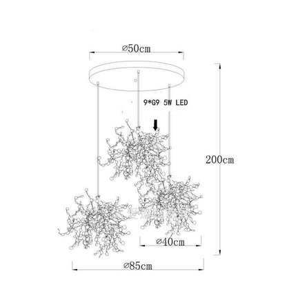 Nordic Modern Creative Design Stainless Steel Chandelier