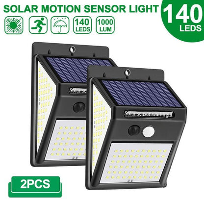 100 LED Solar Light Outdoor Solar Lamp Powered Sunlight 3 Modes PIR Motion Sensor for Garden Decoration Wall Street