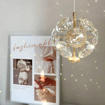 Modern K9 Pure Crystal Bedside Small Chandelier Light Lluxury Crystal Wall Lamp Corridor Ceiling Lamp Bar Decoration Noble Lamps