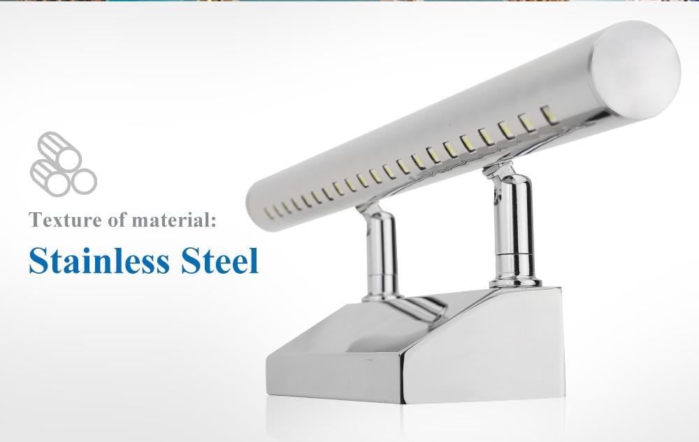 Modern Led Mirror Light 3W 5W 7W Waterproof Wall Lamp Bathroom Lighting Wall Mounted Industrial Stainless Steel