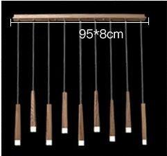 Wood Stick Pendant Lamp Light Modern Bedside Natural Wood Pipe Pendant Lights