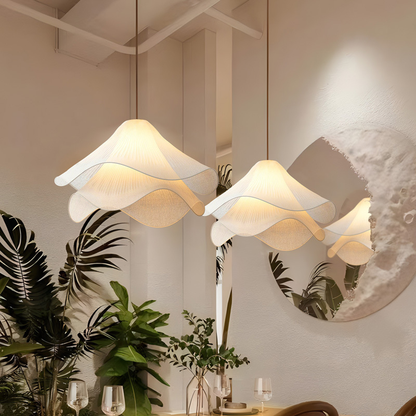 Art Decor Flower Pendant Light Fabric Lamps 40cm 50CM for Living Room Kids Room Dining Room Hanging Light Indoor Lighting