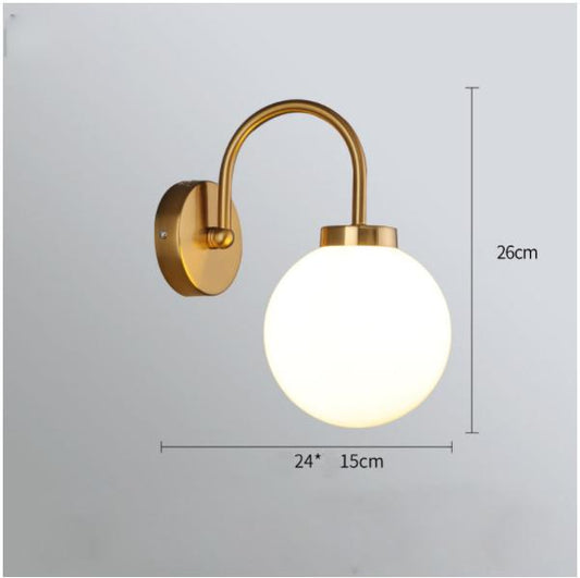 Wrought Iron Medieval Light Luxury Magic Bean Lamp Nordic Glass Wall Lamp Bedroom Living Room Restaurant Modern Simplicity