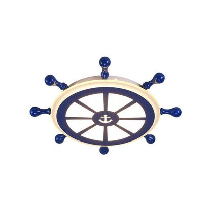 Novelty Kids Room The Rudder LED Lamp Europe Ceiling Light Modern Cartoon Light Boy Bedroom Shop Lighting Fixture