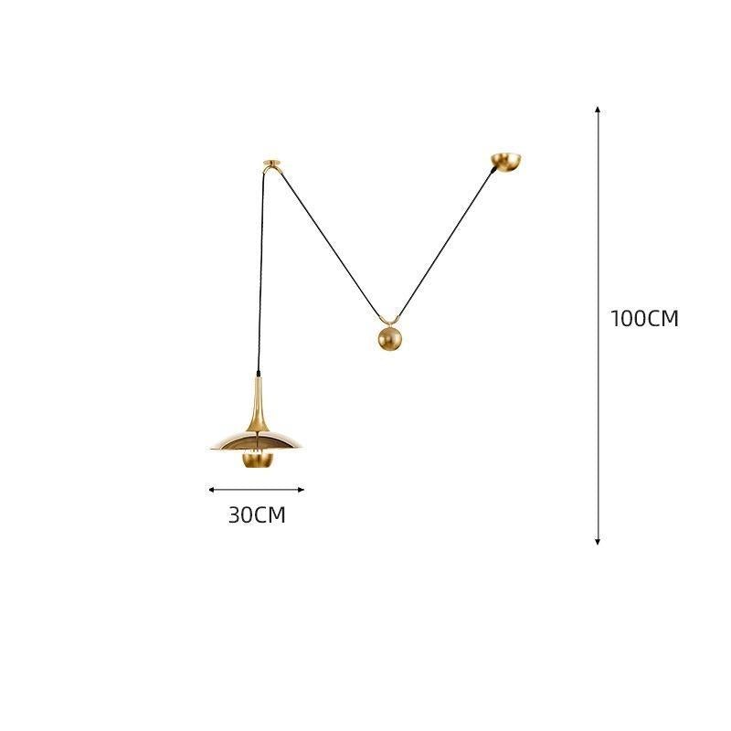 Creative Post-modern Personality Adjustable Shift UFO Restaurant Study Design Chandelier