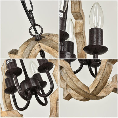 Retro Four Head Industrial Hotel Iron Chandelier Living Room Bar Restaurant Lamp