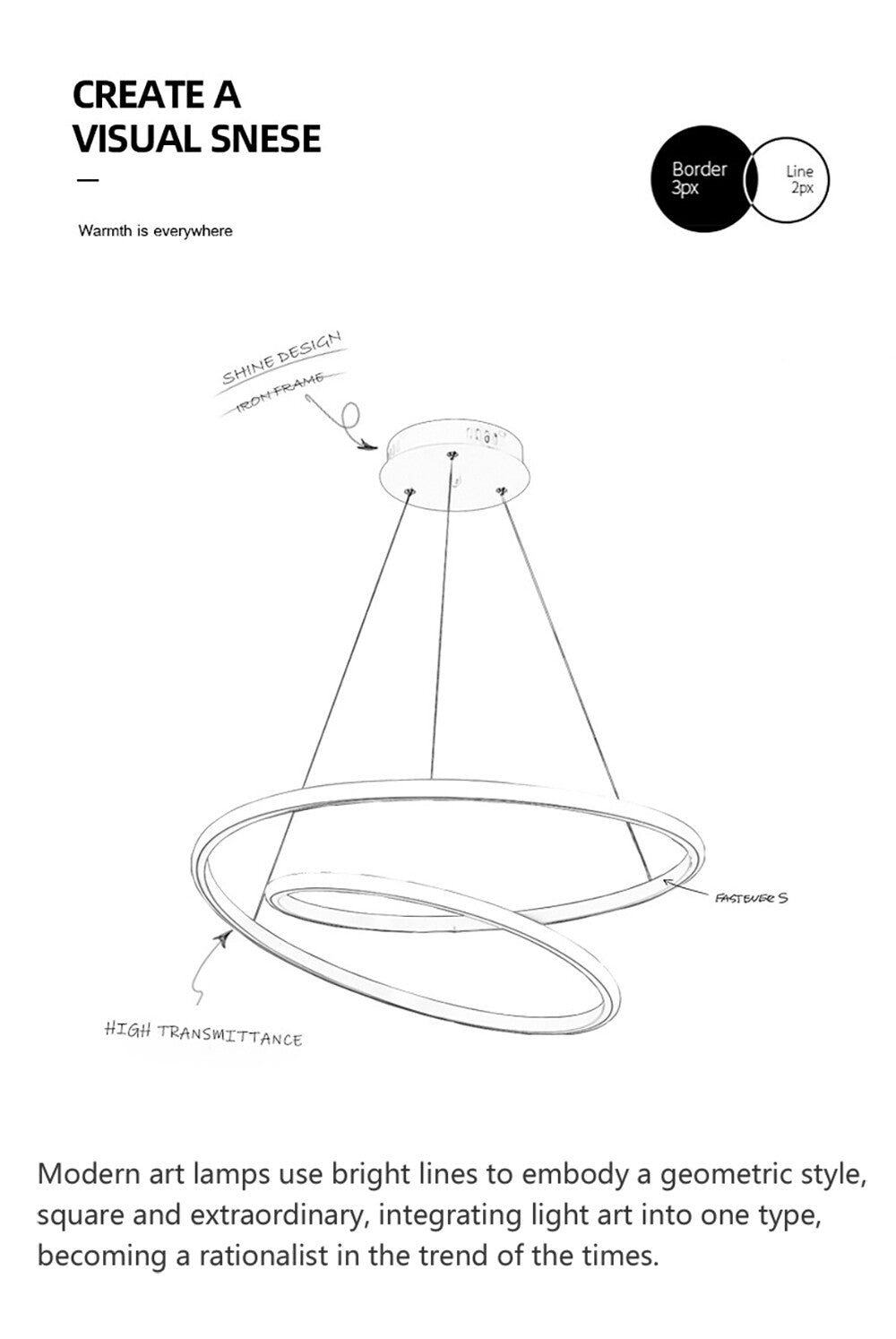 LED Minimalist Pendant Light Modern Pendant Lamp Nordic Circular Hanging Lamp Home Decor Led For Dining Room Study Room Bedroom