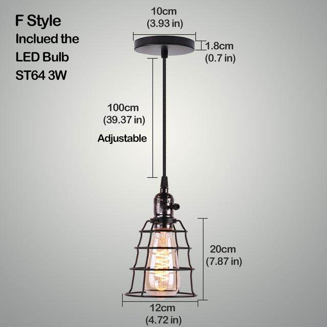 Nordic Pendant Lights Iron Minimalist Loft Cage Pyramid Pendant Lamp Modern Industrial Metal Hanging Lamp Parlor E26 E27 LED NEW