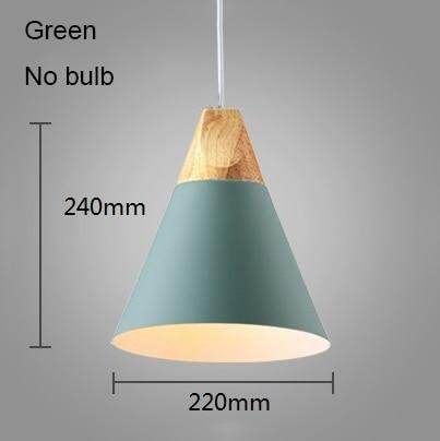 Nordic LED Pendant Lights Dining Room Pendant Lamp Modern Colorful Restaurant Kitchen Coffee Bedroom Loft Hanglamp Wood E27