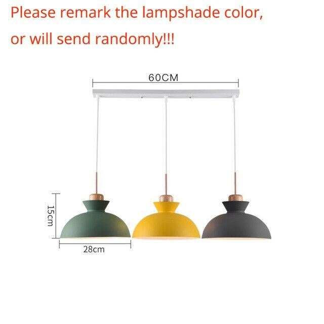 Nordic simple modern bedroom personality bar creative wrought iron color dining restaurant chandelier solid wood lamp