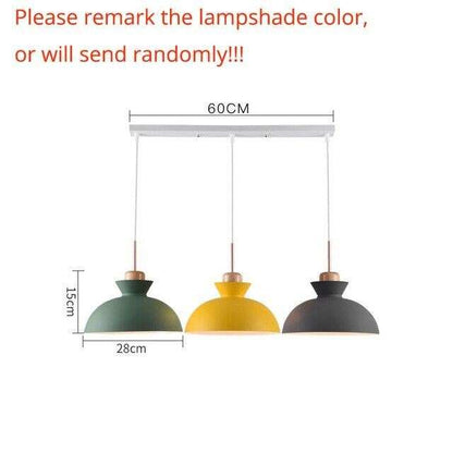 Nordic simple modern bedroom personality bar creative wrought iron color dining restaurant chandelier solid wood lamp