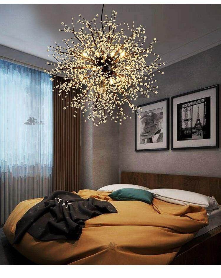 Dandelion Fireworks Modern Pendant Ceiling Lamps Loft For The Kitchen Led Pendant Lights Hanglamp Hanging Light Fixture