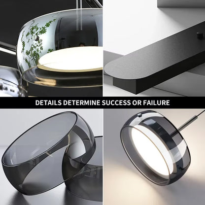 3-color Modern Minimalist Dining Table Light Glass Restaurant Pendant Light Restaurant  Indoor Lighting