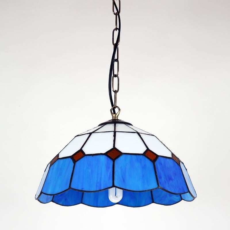 Pastoral Loft Modern Blue Glass Pendant Light LED E27 Art Deco Vintage Hanging Lamp For Living Room Bedroom Kitchen Restaurant