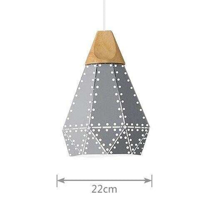 Pendant Light Modern E27 Macron Color Pendant Lamp Wood Iron Lampshade Cable 1.2m Pendant Lamp For Bedroom