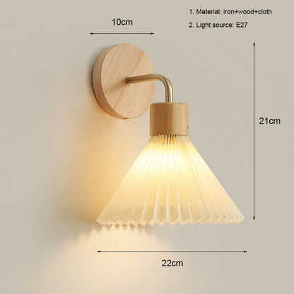 Nordic LED Wall Lamp Modern Wood Wall Light Indoor Lighting Room Decor Sconces For Bedside Bedroom Living Room E27 Bulb