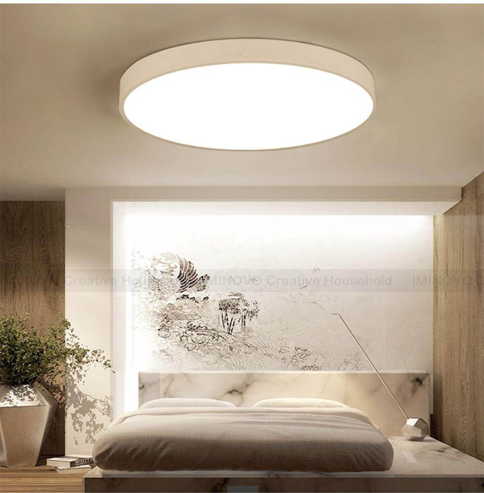 Ultra-Thin 5CM LED Modern Simple Ceiling Light Round Square Lamp For Living Room