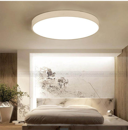 Ultra-Thin 5CM LED Modern Simple Ceiling Light Round Square Lamp For Living Room