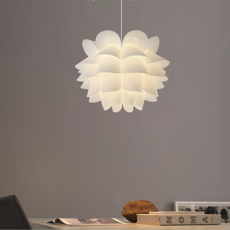DIY Lotus  Puzzle Pendant Lamp E27 pendant light Cafe Living Room Restaurant Ceiling Room Decoration LED Hanging Lamp