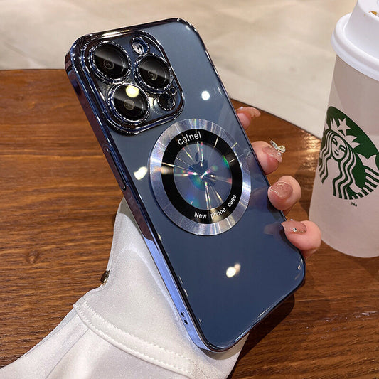 Electroplated TPU Magnetic Phone Case For iPhone 17 16 15 Pro Max 14 Pro Max Plus Case Silicone Soft Cases For iPhone 13 12 14 15 Pro Back Cover