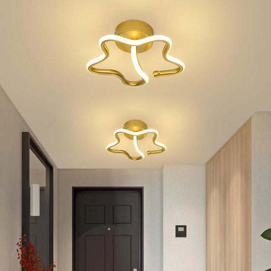 Modern LED Ceiling Light With Creative Golden Pentagram For Balconies Corridors Bedrooms