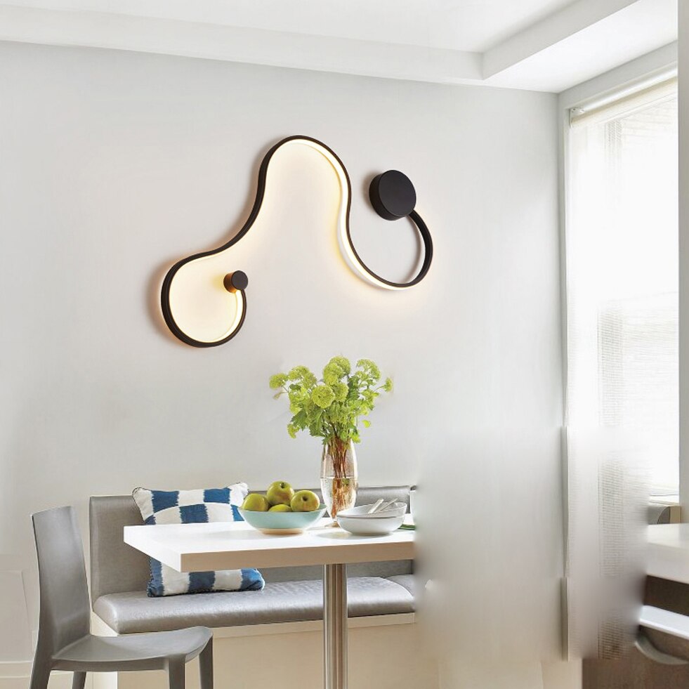 LED Postmodern Nordic Iron Aluminum Acrylic Belt LED Lamp LED Light Wall lamp Wall Light Wall Sconce For Store Bedroom Corridor